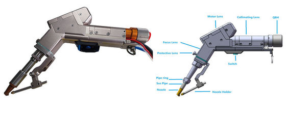 Un buon prezzo. 400Hz testa di saldatura portatile, fibra laser con filo di acciaio alluminio in linea