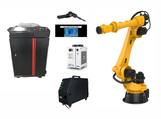 Un buon prezzo. Macchina di saldatura laser portatile veloce e flessibile 2000W con unità di raffreddamento ad acqua in linea