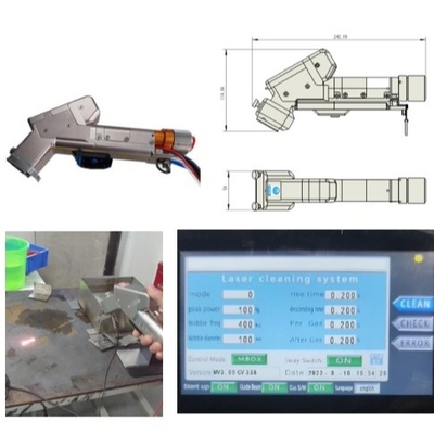 Un buon prezzo. Macchina di pulizia laser a mano industriale per metalli in acciaio al carbonio con dimensione del fascio da 0 a 300 mm in linea