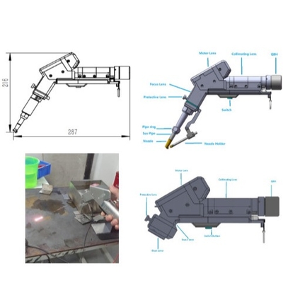 Un buon prezzo. Testa laser portatile attrezzatura di saldatura laser 3 in 1 supporta saldatura / pulizia e taglio in linea